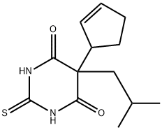 5-(2-Cyclopentenyl)-2,3-dihydro-5-isobutyl-2-thioxo-4,6(1H,5H)-pyrimidinedione Structure