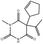 5-(2-Cyclopentenyl)-1-methyl-5-(1-methylvinyl)-2,4,6(1H,3H,5H)-pyrimidinetrione Structure