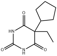 5-Cyclopentyl-5-ethylbarbituric acid Structure