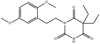 5,5-Diethyl-1-(2,5-dimethoxyphenethyl)-2,4,6(1H,3H,5H)-pyrimidinetrione Structure