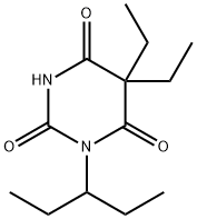 5,5-Diethyl-1-(1-ethylpropyl)-2,4,6(1H,3H,5H)-pyrimidinetrione 구조식 이미지