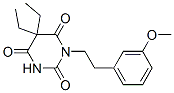 5,5-디에틸-1-(3-메톡시페네틸)바르비투르산 구조식 이미지