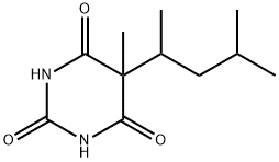 5-(1,3-Dimethylbutyl)-5-methyl-2,4,6(1H,3H,5H)-pyrimidinetrione 구조식 이미지