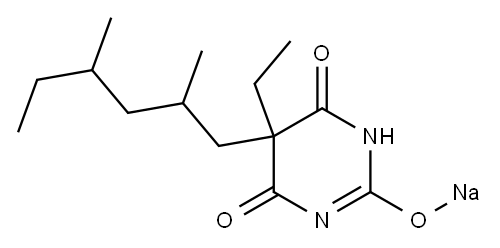 5-(2,4-Dimethylhexyl)-5-ethyl-2-sodiooxy-4,6(1H,5H)-pyrimidinedione Structure