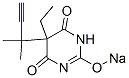 5-(1,1-Dimethyl-2-propynyl)-5-ethyl-2-sodiooxy-4,6(1H,5H)-pyrimidinedione 구조식 이미지