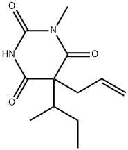 5-Allyl-5-sec-butyl-1-methyl-2,4,6(1H,3H,5H)-pyrimidinetrione 구조식 이미지