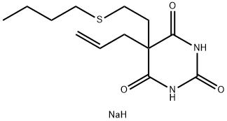 5-Allyl-5-[2-(butylthio)ethyl]-2-sodiooxy-4,6(1H,5H)-pyrimidinedione 구조식 이미지