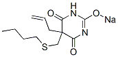 5-Allyl-5-(butylthiomethyl)-2-sodiooxy-4,6(1H,5H)-pyrimidinedione 구조식 이미지