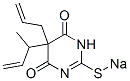 5-Allyl-5-(1-methylallyl)-2-sodiothio-4,6(1H,5H)-pyrimidinedione Structure