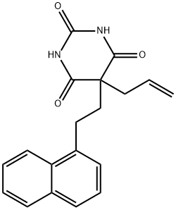 5-Allyl-5-[2-(1-naphtyl)ethyl]-2,4,6(1H,3H,5H)-pyrimidinetrione Structure