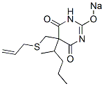 5-(Allylthiomethyl)-5-(1-methylbutyl)-2-sodiooxy-4,6(1H,5H)-pyrimidinedione 구조식 이미지