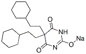 5,5-Bis(2-cyclohexylethyl)-2-sodiooxy-4,6(1H,5H)-pyrimidinedione 구조식 이미지