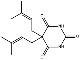 5,5-Bis(3-methyl-2-butenyl)barbituric acid 구조식 이미지