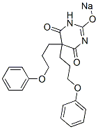 5,5-Bis(3-phenoxypropyl)-2-sodiooxy-4,6(1H,5H)-pyrimidinedione Structure