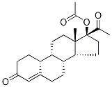 17-Hydroxy-19-nor-17α-pregn-4-ene-3,20-dione Acetate 구조식 이미지