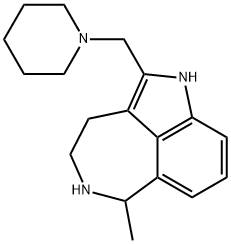 3,4,5,6-Tetrahydro-6-methyl-2-piperidinomethyl-1H-azepino[5,4,3-cd]indole 구조식 이미지