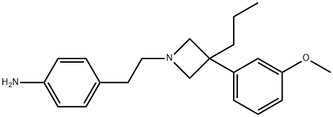 4-[2-[3-(m-Methoxyphenyl)-3-propyl-1-azetidinyl]ethyl]aniline 구조식 이미지