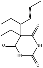 5-Ethyl-5-(1-ethyl-2-butenyl)-2,4,6(1H,3H,5H)-pyrimidinetrione Structure