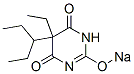 5-Ethyl-5-(1-ethylpropyl)-2-sodiooxy-4,6(1H,5H)-pyrimidinedione Structure