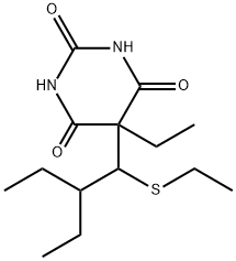 5-Ethyl-5-[1-(ethylthio)-2-ethylbutyl]-2-sodiooxy-4,6(1H,5H)-pyrimidinedione Structure