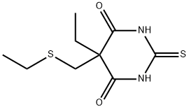 5-Ethyl-5-(ethylthiomethyl)-2,3-dihydro-2-thioxo-4,6(1H,5H)-pyrimidinedione Structure