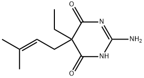 5-Ethyl-2,3-dihydro-2-imino-5-(3-methyl-2-butenyl)-4,6(1H,5H)-pyrimidinedione 구조식 이미지