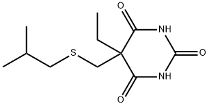 5-Ethyl-5-(isobutylthiomethyl)-2-sodiooxy-4,6(1H,5H)-pyrimidinedione Structure