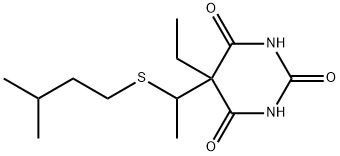 5-Ethyl-5-[1-(isopentylthio)ethyl]-2-sodiooxy-4,6(1H,5H)-pyrimidinedione Structure