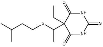 5-Ethyl-5-[1-(isopentylthio)ethyl]-2-sodiothio-4,6(1H,5H)-pyrimidinedione 구조식 이미지