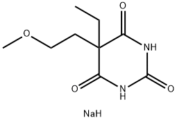 5-Ethyl-5-(2-methoxyethyl)-2-sodiooxy-4,6(1H,5H)-pyrimidinedione 구조식 이미지