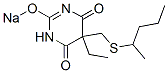 5-Ethyl-5-[(1-methylbutyl)thiomethyl]-2-sodiooxy-4,6(1H,5H)-pyrimidinedione 구조식 이미지