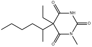5-Ethyl-1-methyl-5-(1-methylpentyl)barbituric acid Structure