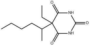 5-Ethyl-5-(1-methylpentyl)-2,4,6(1H,3H,5H)-pyrimidinetrione 구조식 이미지