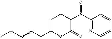 6-(2-Pentenyl)-3-(2-pyridinylsulfinyl)tetrahydro-2H-pyran-2-one 구조식 이미지