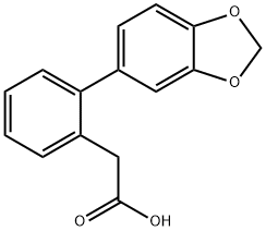 2-BIPHENYL-[1,3]DIOXOL-5-YL-ACETIC ACID
 Structure