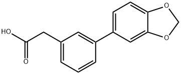 3-BIPHENYL-[1,3]DIOXOL-5-YL-ACETIC ACID
 Structure