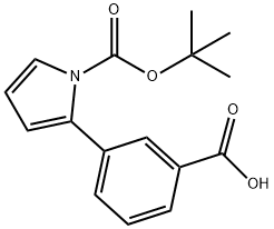 3-(2'-N-BOC-PYRROLE)BENZOIC ACID
 Structure