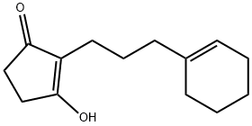 2-Cyclopenten-1-one, 2-[3-(1-cyclohexen-1-yl)propyl]-3-hydroxy- (9CI) 구조식 이미지
