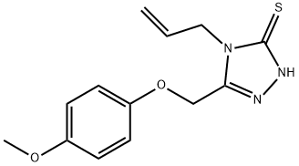 4-ALLYL-5-[(4-METHOXYPHENOXY)METHYL]-4H-1,2,4-TRIAZOLE-3-THIOL 구조식 이미지