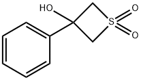 3-Hydroxy-3-phenylthietane 1,1-dioxide Structure
