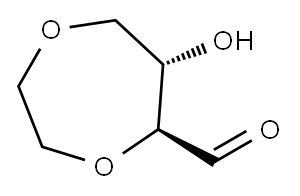 1,4-Dioxepane-5-carboxaldehyde, 6-hydroxy-, (5S-trans)- (9CI) 구조식 이미지