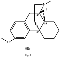 덱스트로메토판하이드로브로마이드;모르피난,3-메톡시-17-메틸-,(9알파,13알파,14알파)-,하이브로마이드,모노하이드레이트 구조식 이미지