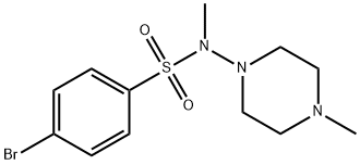 p-Bromo-N-methyl-N-(4-methyl-1-piperazinyl)benzenesulfonamide 구조식 이미지