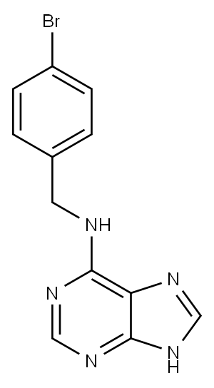 N-[(4-Bromophenyl)methyl]-1H-purin-6-amine 구조식 이미지