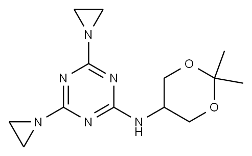 4,6-Di(aziridin-1-yl)-N-(2,2-dimethyl-1,3-dioxan-5-yl)-1,3,5-triazin-2-amine 구조식 이미지