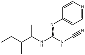 2-Cyano-1-(1,2-dimethylbutyl)-3-(4-pyridyl)guanidine 구조식 이미지