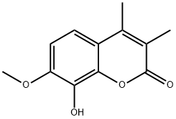 2H-1-Benzopyran-2-one, 8-hydroxy-7-methoxy-3,4-dimethyl- (9CI) Structure