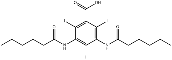 3,5-Bis(hexanoylamino)-2,4,6-triiodobenzoic acid Structure