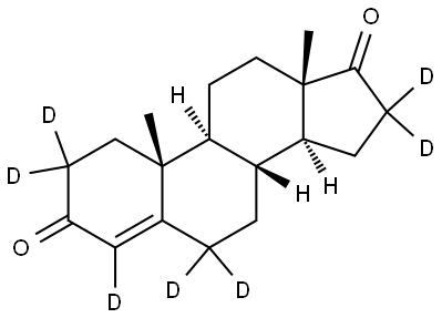 4-ANDROSTEN-3,17-DIONE-2,2,4,6,6,16,16-D7 구조식 이미지