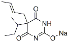 5-(2-Butenyl)-5-sec-butyl-2-sodiooxy-4,6(1H,5H)-pyrimidinedione Structure
